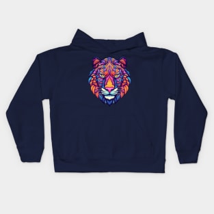 tiger Mandala Animal Ilustration Kids Hoodie